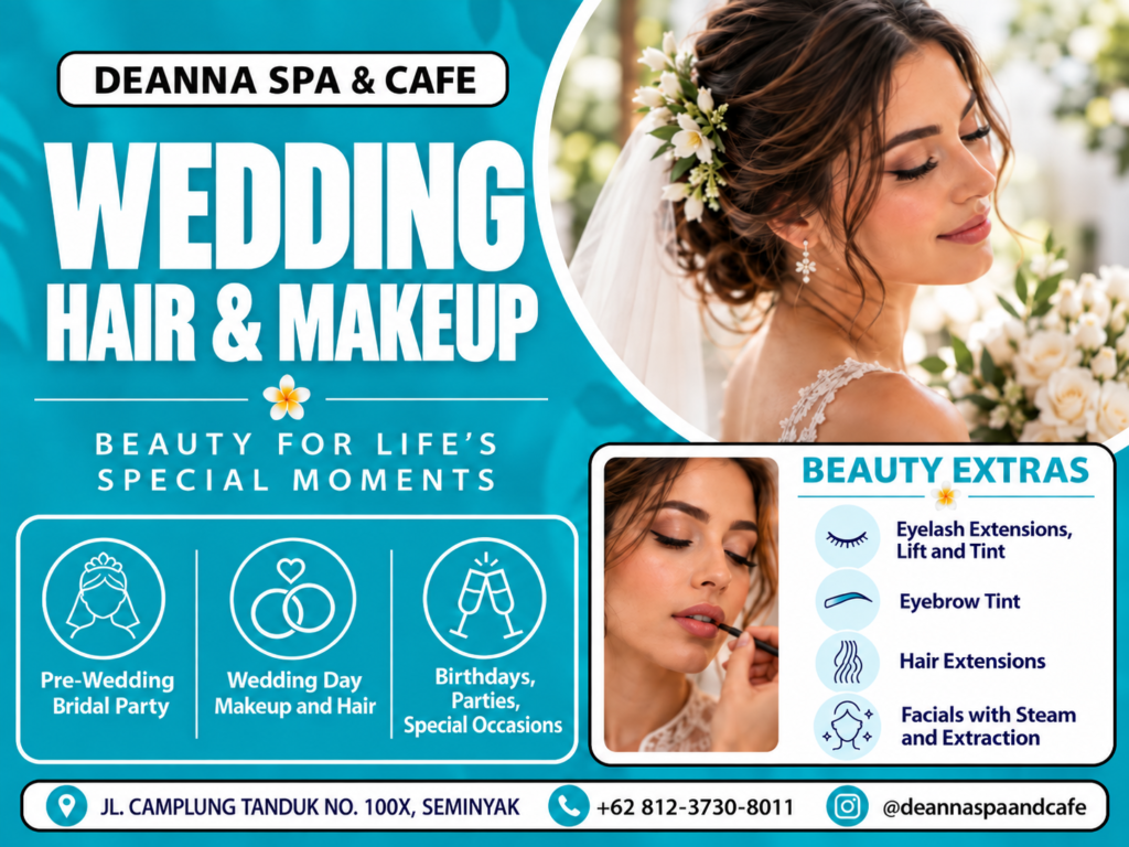wedding hair and makeup in Seminyak